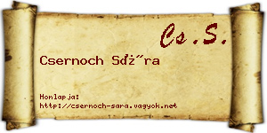 Csernoch Sára névjegykártya