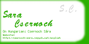 sara csernoch business card